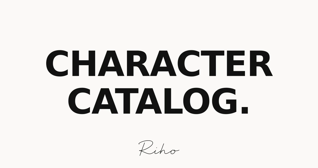 Character catalog
