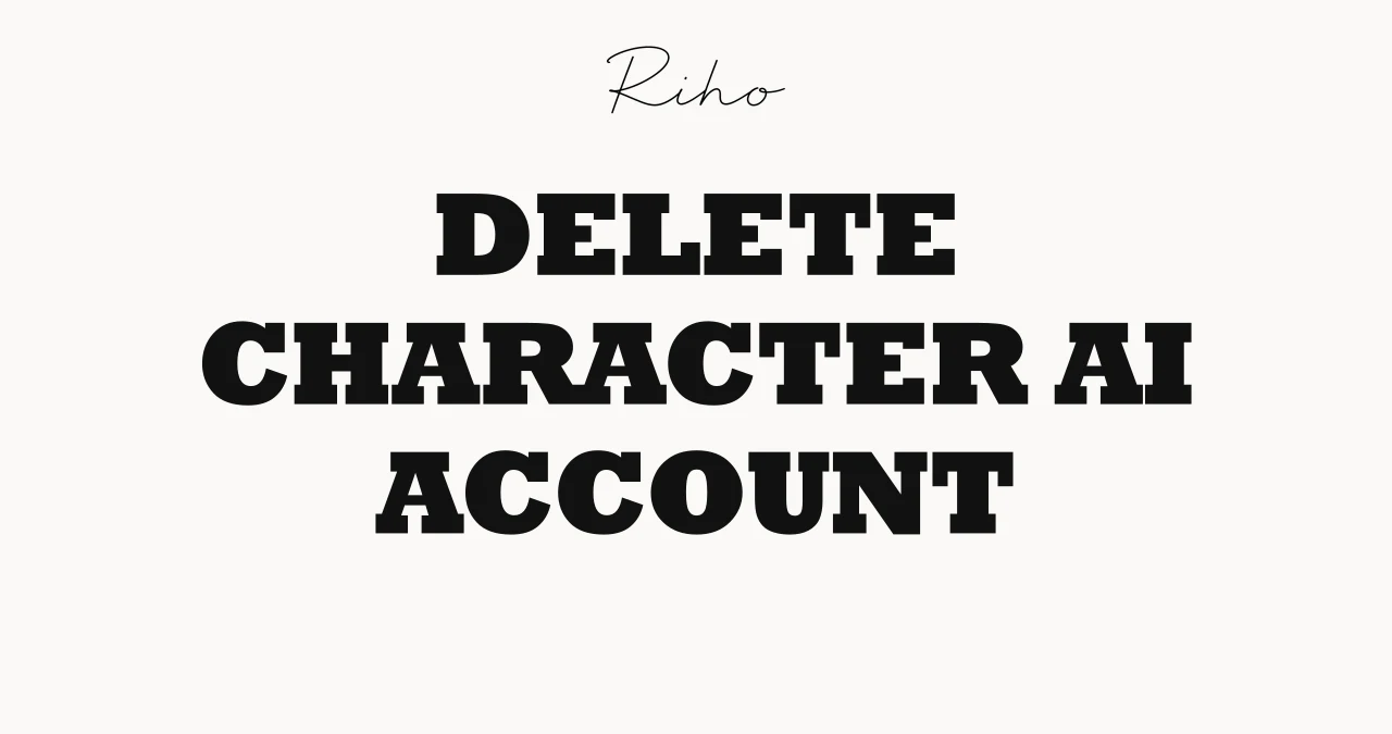 How to delete a Character AI account