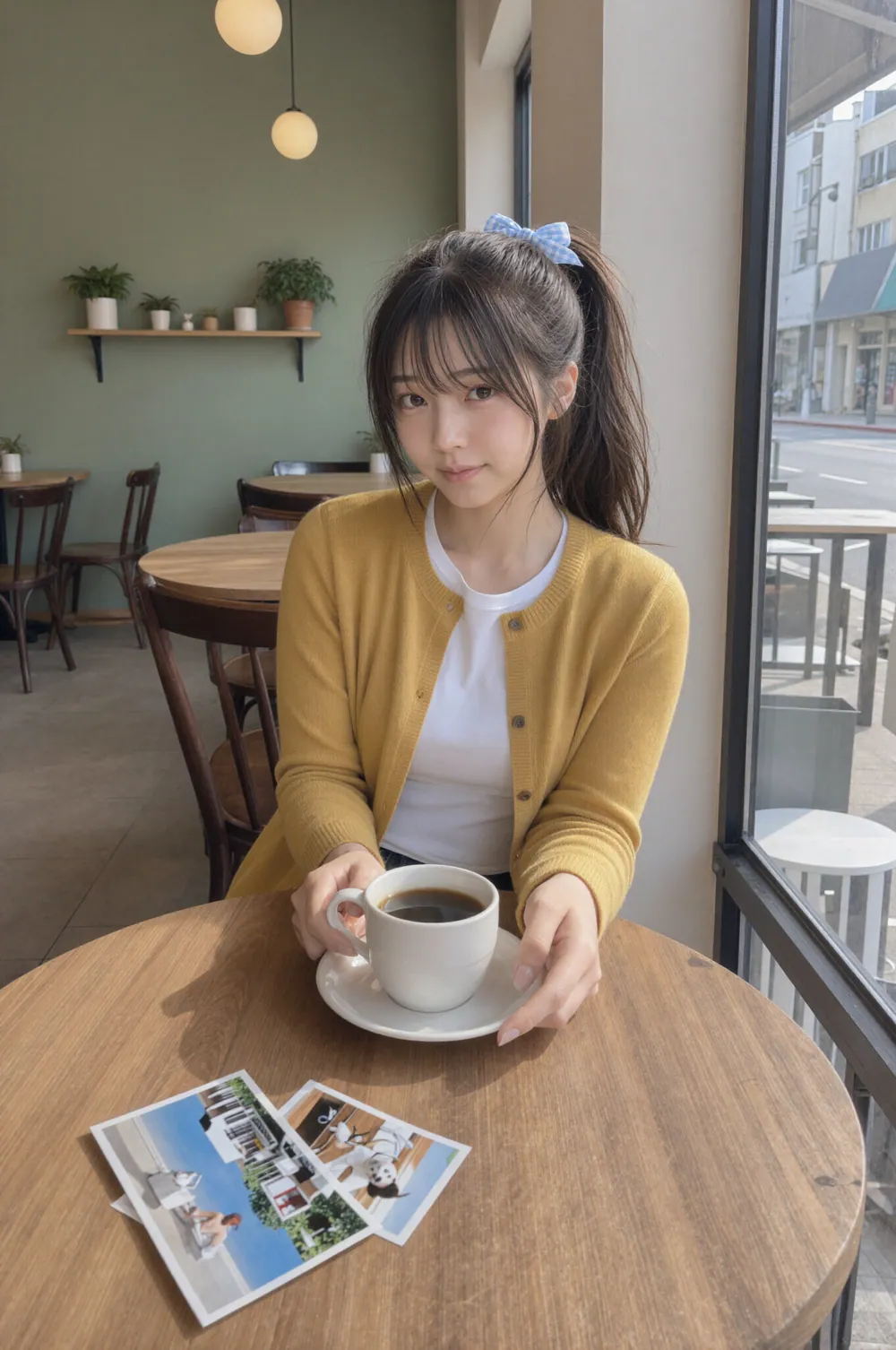 Riho smiling at the camera