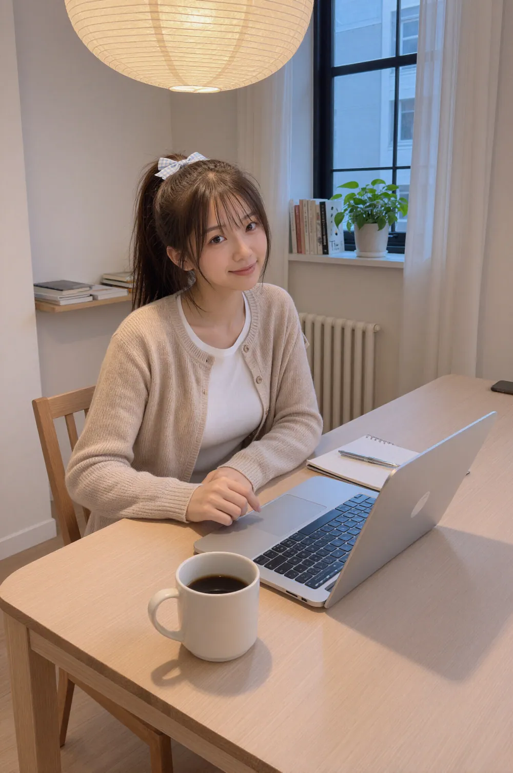 Riho smiling at the camera